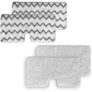 4 Packs Replacement Steam Mop Pads with Scrub Strips for  Steam Pocket Mop S3500 S3501 S3601 S3550 S3901 S3801 Washabl Microfiber Cleaning Steamer Pads