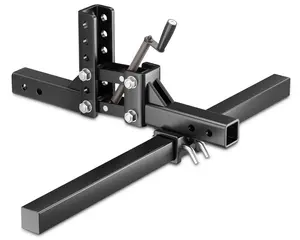 【GARVEE】Manual Implement Lift with 1-Point and 2-Inch Receiver for ATV/UTV Tractors, Adjustable Height Plow Scarifier, 50-Inch Width, Durable Black Finish