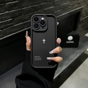 Biblical Cross Phone Case for iPhone 17 Pro Max 16 Pro Max 15 Pro 14 13 12 11 Sleek Shockproof Lightweight Cover with Protection Protective iphone 15 pro max case iphone 13 case drop-proof phone case Cellphone Smartphone