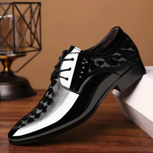 Spring new glossy shoes, men's business formal shoes, plus-size men's shoes, versatile wedding shoes, casual, comfortable and simple