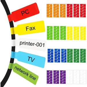 240 count 8 Colours  Labels -  Resistant Self-Adhesive  Tags -  Wire Cord Label Stickers for Marking & Organizing Cables in Office, , School