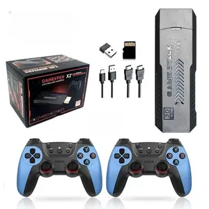 New X2 PRO Retro Gaming Stick 4K 40.000+Classic Games, Plug and Play HDMI Host, 64GB Wireless Game Controller, Dual 2.4G Wireless Game Board, Classic Arcade Games, Family Entertainment, Christmas Gift, Plug Play Console, Portable Gaming System