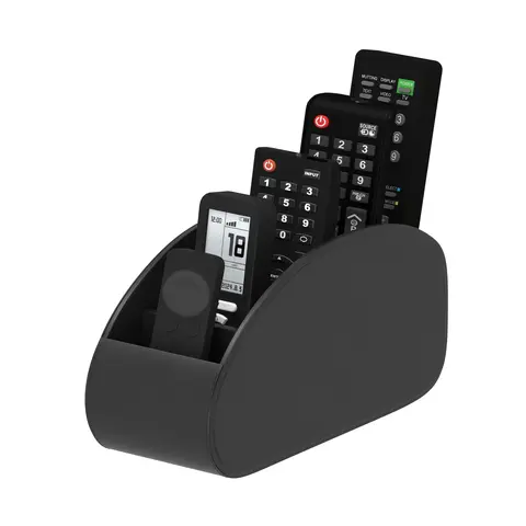 Remote Control Holder with 5 Compartment Storage Box, Organize Tvs, Media Players, Pens, Glasses, Space Saving Desk & Nightstand Organizer, Desk Organizer Tidy, Desk Accessory