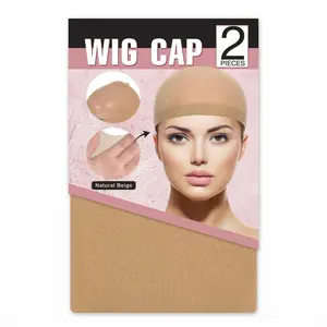Light Brown Stocking Wig Caps Stretchy Nylon Wig Caps for Women