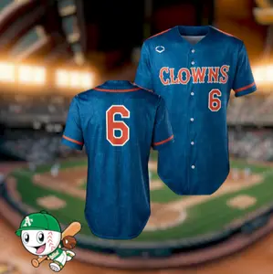 Hot new Clowns Baseball Jersey Navy, BBCL Style Jersey, Vintage Sport Team Shirt, Unisex Streetwear Baseball Jersey, Game Day Outfit #baseballjerse #summerfit #beachoutfit #gamedayfit