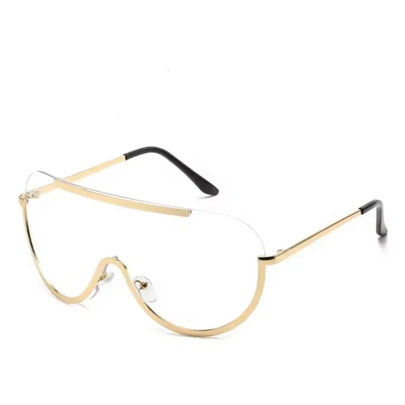 Fashion Accessory Sunglasses with Rimless Frames and Full Face Glasses - Gradient Tinted Lenses for Enhanced Peripheral Vision and Depth Perception