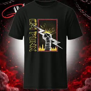 Gildan Black CM Punk Chicago Fist T-Shirt 5000 Unisex Adult 100% Cotton DTG Print S-5XL Menswear
