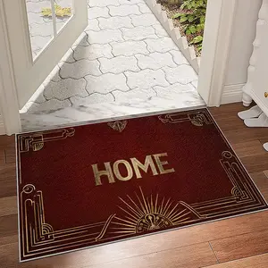 1PC Art Deco Patterned Front Door Mat, Comfortable Welcome Mat, Outdoor Indoor Entrance Door Mat, Bedside Rug, Bathroom Mat, Small Floor Mat, Suitable for Spring Summer, Autumn and Winter Seasons