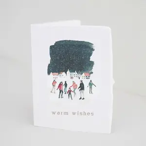 Warm Wishes | Christmas Holiday Folded Greeting Card