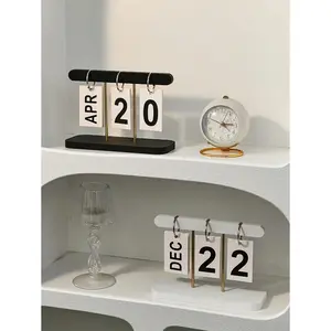 Minimalist And Creative Page Turning Calendar, Desk Calendar Decoration, Home Living Room Dining Table, Coffee Table, Office Desk Decoration Best Gifts Birthday Graduation