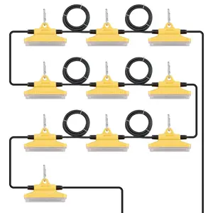 Fathersdaygift VEVOR 100FT Construction String Lights, 150W 15000LM, 10PCs String Work Light, 5000-5500K, IP65 Waterproof, with Hanging Hooks, for Construction Site, Temporary Lighting Indoor Outdoor, ETL Listeddealsforyoudays