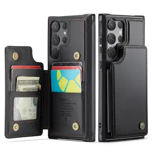 Phone Case, Wallet Case for Women Men with RFID Blocking, Durable Kickstand Magnetic Clasp Shockproof Phone Case for Samsung Galaxy S25 Plus, Cover