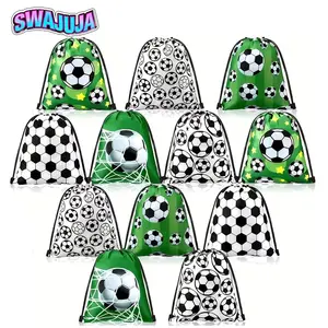 12PCS Soccer-themed party drawstring bag, perfect for birthday, Christmas, and Halloween parties, ideal as a gift bag, Party Favors Assortment, Party Favor Packs