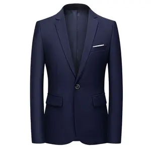 Mens Sport Coat Casual Blazer One Button Business Suit Jacket