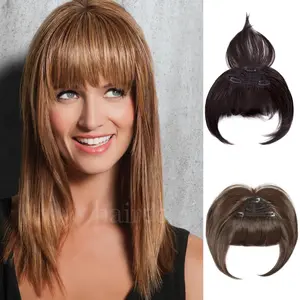 Hairdo Modern Fringe Bang, Clip-In Synthetic Bang Extension with 6 Inch Face-Framing Fringe, Gorgeous Tru2Life Heat-Friendly Fiber, Natural Looking Hairpiece for Women, Quick and Easy Styling for Daily Wear, Festivals & Special Occasions