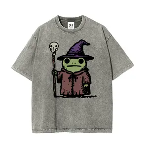 S~5XL Oversize Unisex Washed T-Shirt for Women and Men's Unisex Fit Batik Cotton Oversize Streetwear Menswear  Super Soft Pre-Shrunk