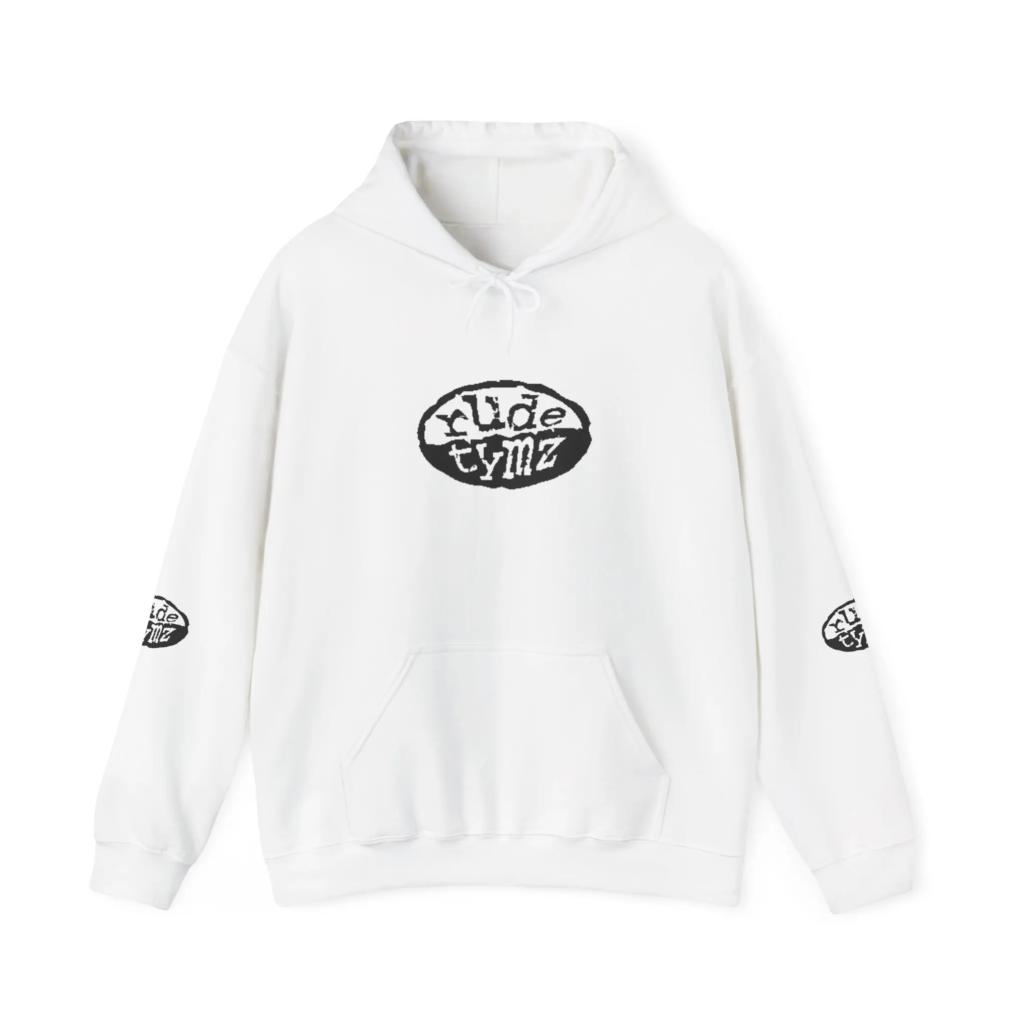 Rude Tymz logo hoodie | Grunge black white graphic sweatshirt