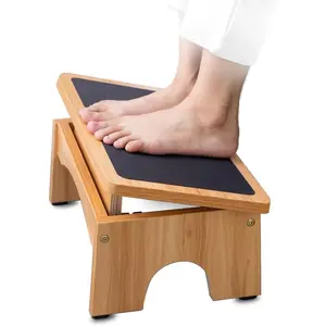 Adjustable Foot Rest for Under Desk, 3-Level Adjust Incline, 7" Step Stool for Kids Adults, Ergonomic Foot Stool Relieves Swelling, One Step Stool with Non-Slip Surface for Home and Office