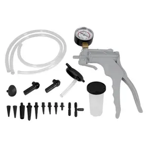212 MAIN Hand Vacuum Pump Brake Bleeder Kit - Car Repair Assembly & Disassembly Tool with Pressure Gauge, Bleed Brakes Function, Includes Adapters (Complete Kit)