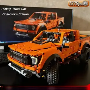 2026 NEW 1379PCS Tech Raptors F150 Truck Race Car Building Kit Compatible MOC Creative DIY Vehicle Bricks Toys Gifts Kids Adults Diy Building Model Creative Building Blocks