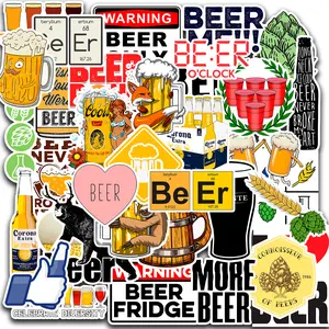 Beer Stickers for hydroflask, Beer Sticker for Laptop, Beer Sticker Pack of 30 pcs