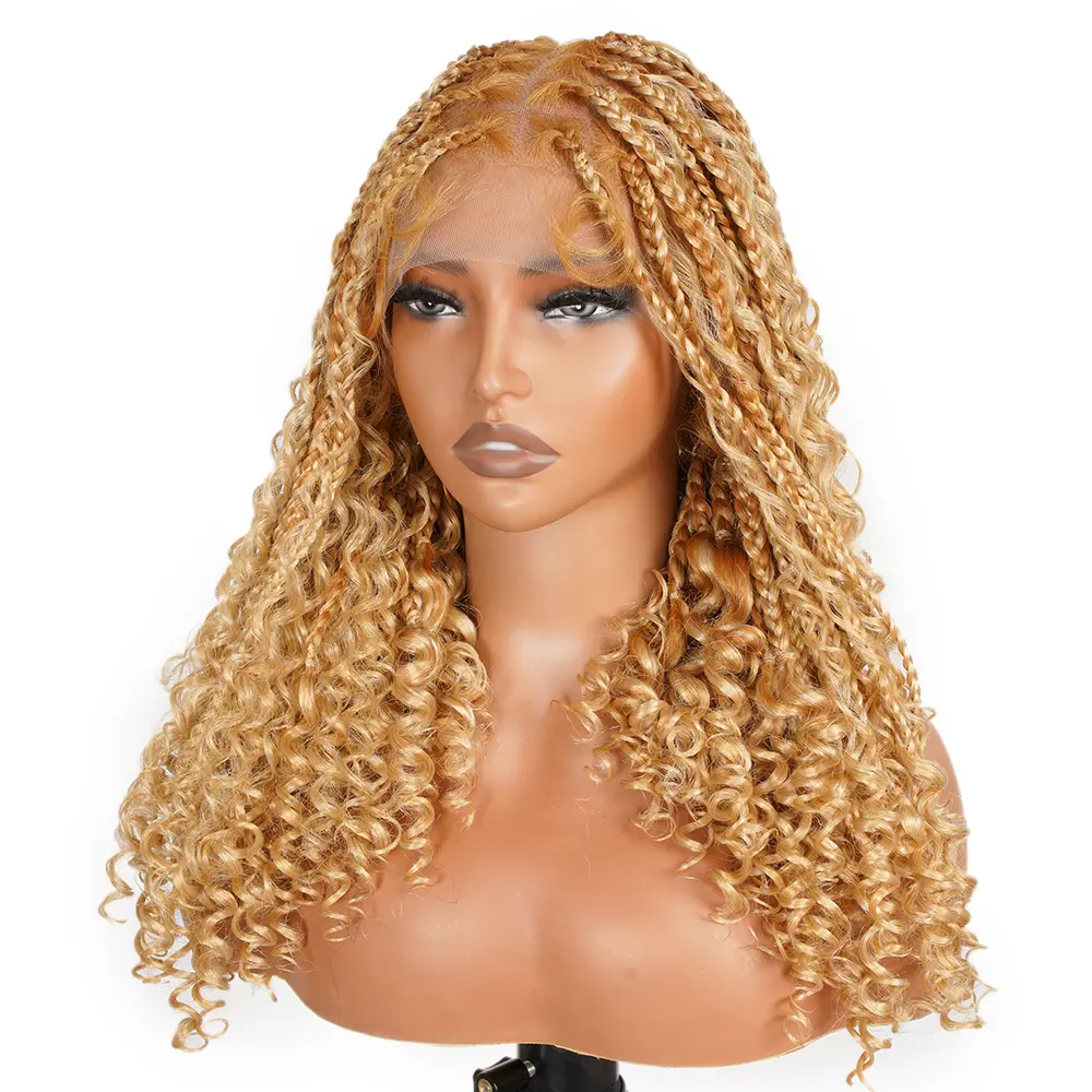 YMSGIRL #T274/614 16 Inch Full Lace Bohemian Box Braided Wig - Soft Premium Synthetic Fiber, Elegant Daily Wear & Hair Replacement For All
