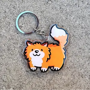Fox Keychain | Cute Acrylic Keychain | Kawaii animal keychain | kitsune keychain | cute red fox keychain | forest animal keychain |anime fox