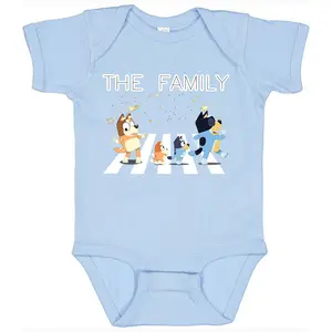 Bluey The Family Baby & Toddler Baby Rib Bodysuit Soft, Comfortable Cotton, Snap Closure, CPSIA Compliant