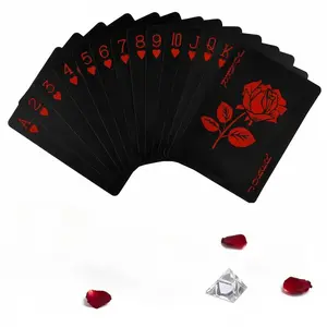 Waterproof Playing Cards – PVC Poker Deck with Unique Pattern & Flower Backing, Perfect for Parties, Games, and Magic