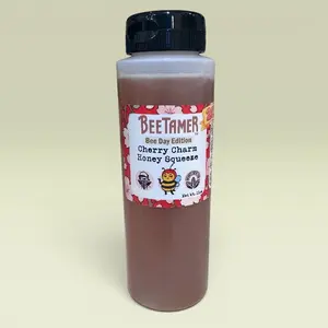 Beetamer's Cherry Charm Honey 11oz Squeeze Bottle 100% Raw Unfiltered Honey for World Bee Day 2026