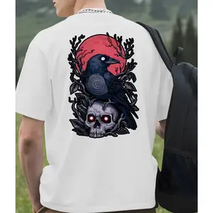 [100% Cotton] Men'S T-Shirt Featuring a Crow Design. This Shirt Has a Back Print And Is Perfect for Basketball Practice. It Has a Crewneck And Short Sleeves, Making It Suitable for Trendy Streetwear And Gym Sessions.de  Golf Gift T-Shirt For Men and Women