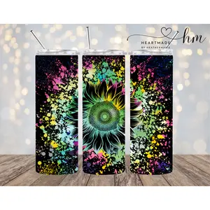 Neon Sunflower Tumbler