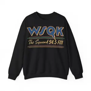 WSQK The Squawk 94.5 FM 2026 T-Shirt - Sweatshirt - Hoodie, 80s Hawkins Radio Station Tee, Vintage Sci-Fi Graphic T-Shirt, Gift For Stranger Things Fans, Unisex Tee, Full Size, Full Color