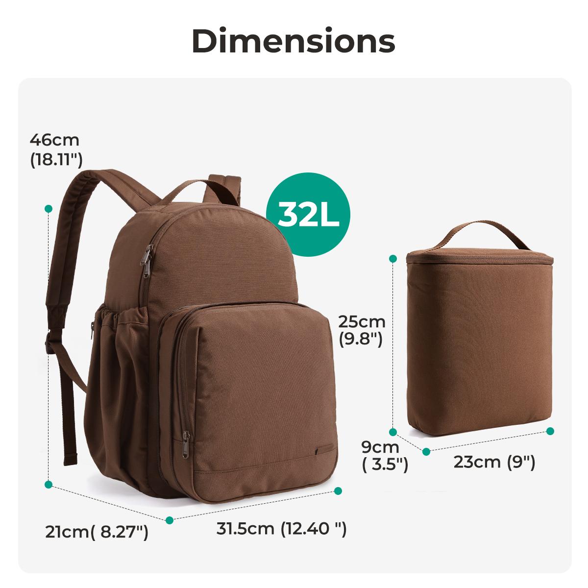 【NEW IN】BAGSMART Commuter Backpack With Detachable Insulated Lunch Pouch Set, 32L Large Capacity 15.6" Laptop Backpack, Water Repellent Lightweight Work Bag For Women Men Daily Commute Travel Super Brand Day tiktokshopbacktoschool
