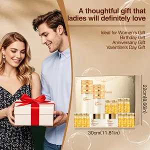 Gentle Korean Collagen Hydration Skincare Set | New Year Gift | 3 Sizes: 14/12/9 Pieces | Daily Moisture Care | Soft, Dewy Skin