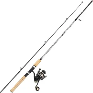 Reel and Fishing Rod Combo, Fiberglass Fishing Pole with Durable P-Cork Rod Handle, Lightweight Graphite Frame
