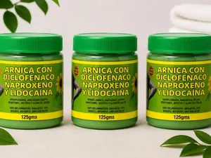 Arnica Pomada Muscular 375g (3 pack)- Herbal Massage Balm with Diclofenaco Naproxen & Lidocaine - Natural Treatment for Full Body Care