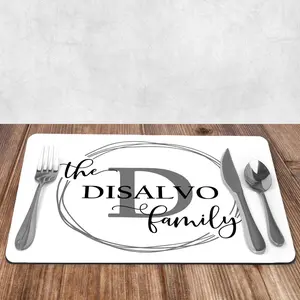 Custom Placemats | Personalized Dining and Serving | Family Vine Monogram
