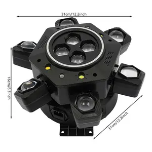 RGBW Stage Lights, 25 Channels Stage Lights 4 Operating Modes, DJ Party Lights with Remote Control