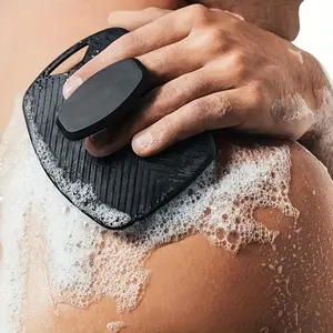 The soft silicone bath brush with non-slip handle, easy to clean and rinse, is perfect for use in the shower or bath, and is an essential skincare tool, Exfoliating Shower Scrubber, Shower Cleaning Brush, Bathroom Supplies, Shower Essentials, Body Brush