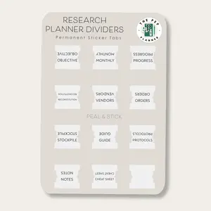 Research Planner Tabs