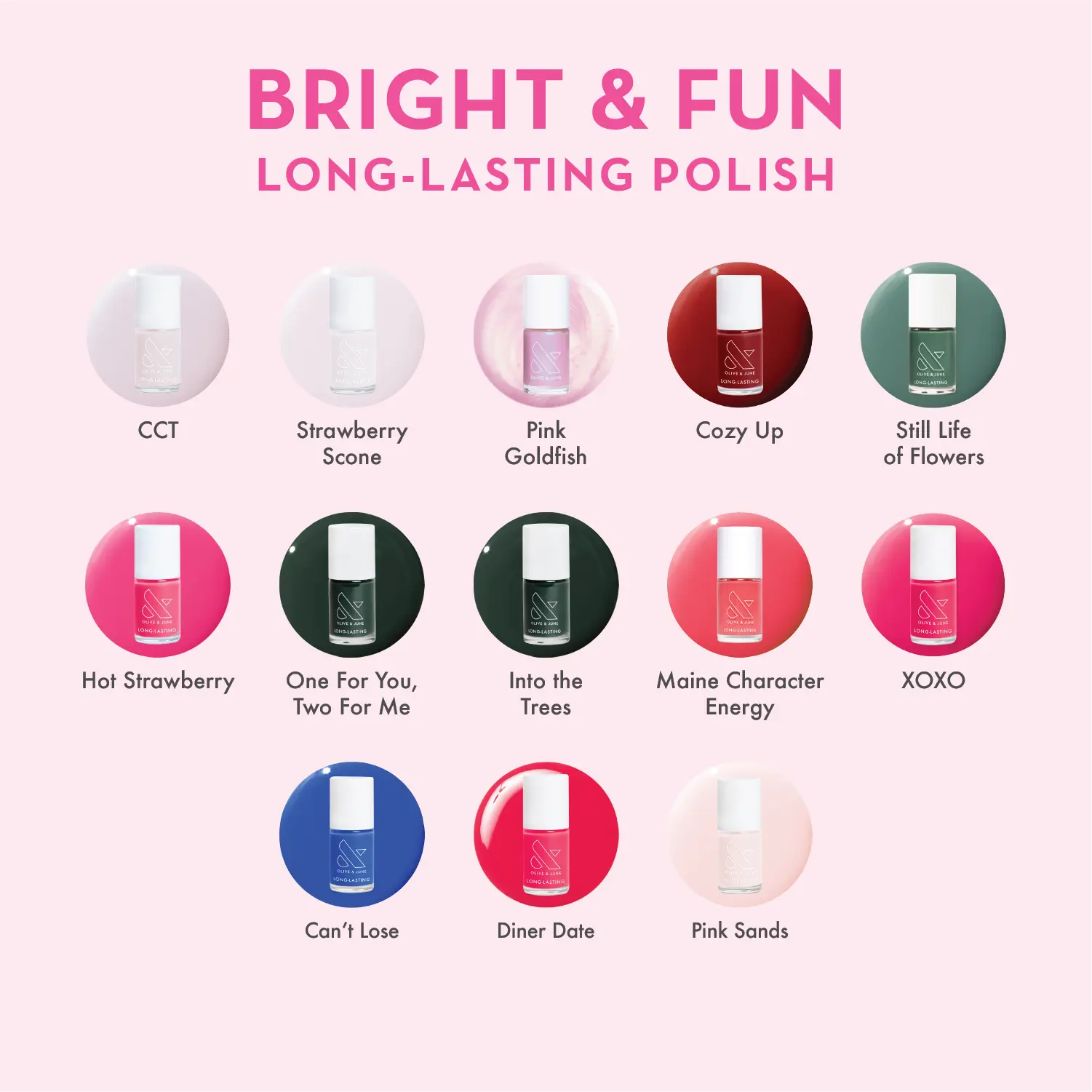 Bright & Fun Long-Lasting Polish Manicure Nail Art