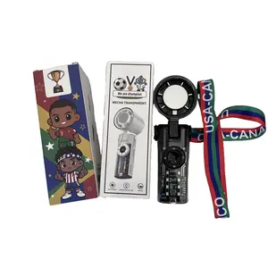 USA 2026 Summer Cooler: 13000RPM Ice Handheld Fan,199 Adjustable Speeds, 4-Color LEDs, 3H Runtime, ClearTurbo Design