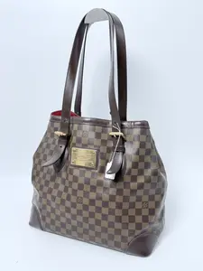 Pre-owned Louis Vuitton Canvas Shoulder Bags Damier Ebene Hampstead MM Shoulder Bag Handle Handbag JE122LV