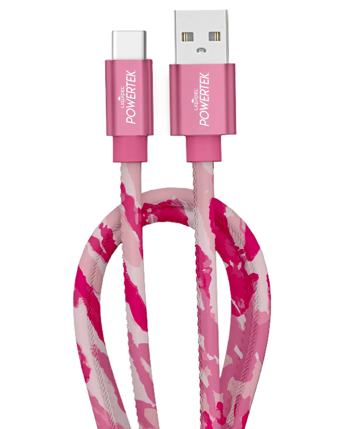 Powertek 6FT USB-A to USB-C Tie-Dye Cable, Fast Charging Cord, High-Speed Data Sync Cable for Mobile Phones & Electronic Devices, Pink
