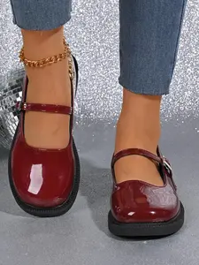 Women's Fashionable Solid Color Loafers, Casual Comfortable Square Toe Flat Shoes for Daily Wear, Lightweight Breathable Shoes for All Seasons, Girl