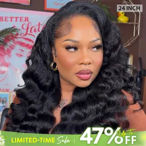 CurlyMe Invisible Hairline Kinky Straight 250% Density Wear Go Glueless Half Wig Seamless Flip Over Human Hair Wig Upgrade With Drawstring Beginner Friendly- Natrual Black #TiktokShopSpringGlowUp #Greenish