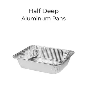 Half Deep - aluminum foil pans bulk 100 Pcs/Box