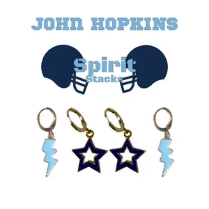 John Hopkins Spirit Earring Stack For Blue Jays Game Day
