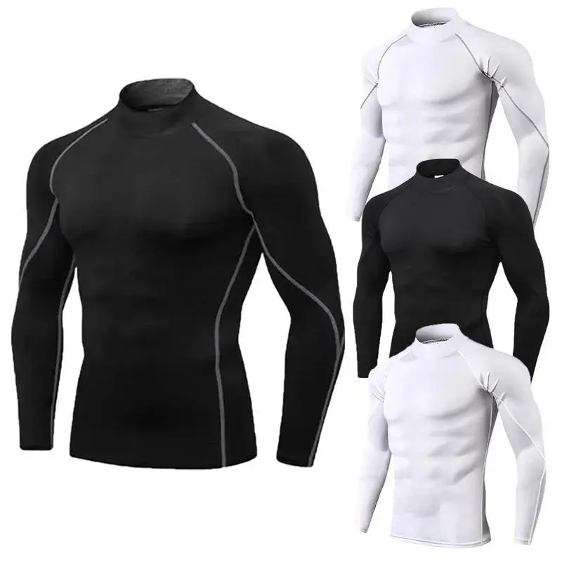 Men'sWorkoutCompressionShirtTurtleneckLongSleeveRashGuardGymBaseLayerAthleticUndershirtGearSportsShirt Men'sWorkoutCompressionShirtTurtleneckLongSleeveRashGuardGymBaseLayerAthleticUndershirtGearSportsShirt